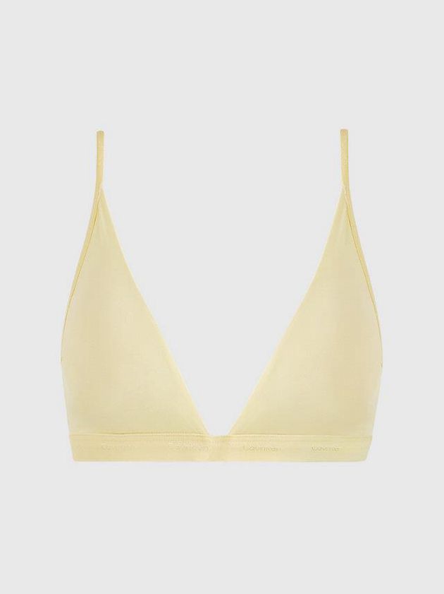 Calvin Klein USA Triangle - Form To Body Womens Bra Yellow 5908641-EM